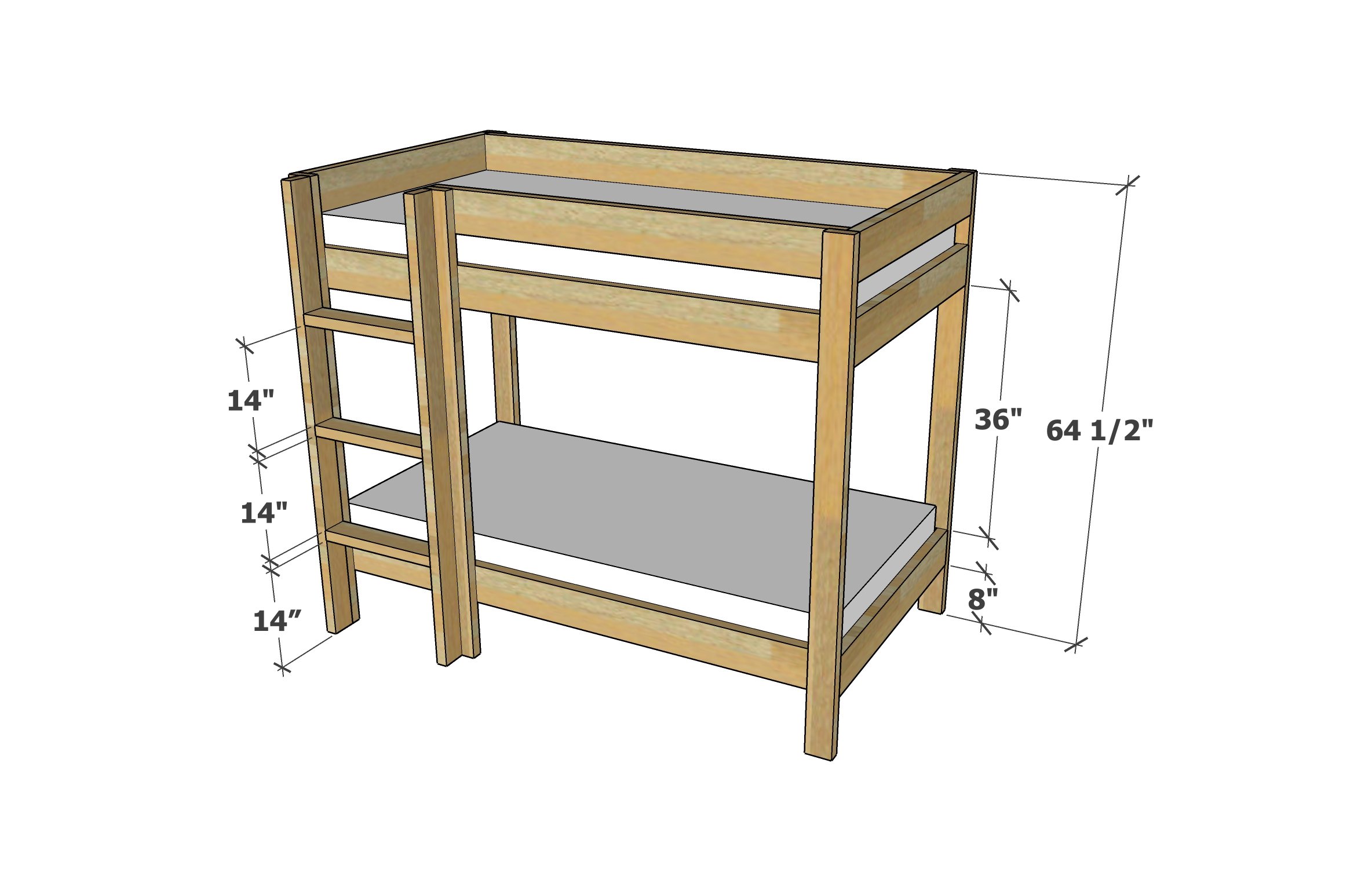 2x4 best sale loft bed